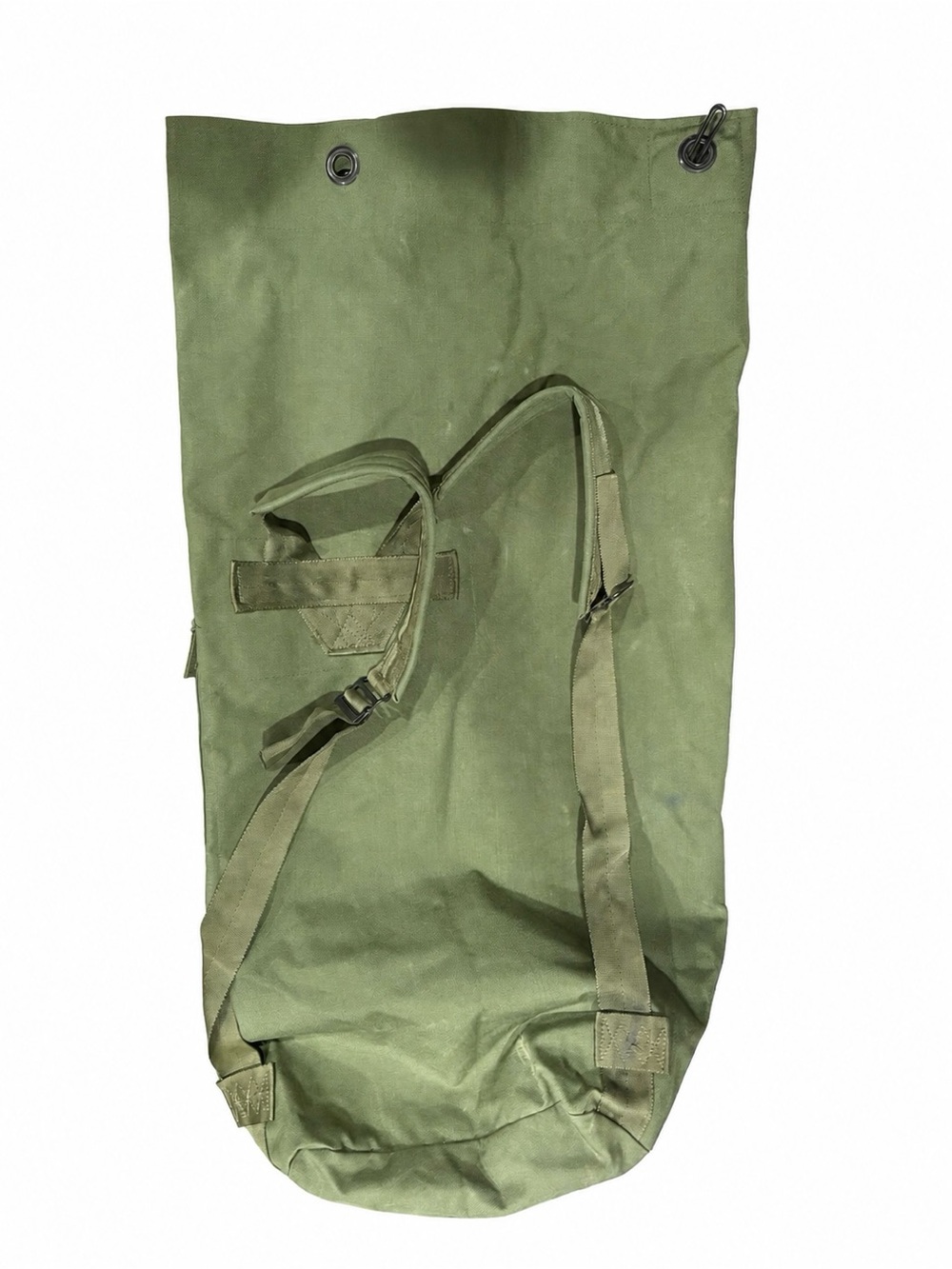 Olive Green Heavy-Duty Canvas Duffel Bag for Men